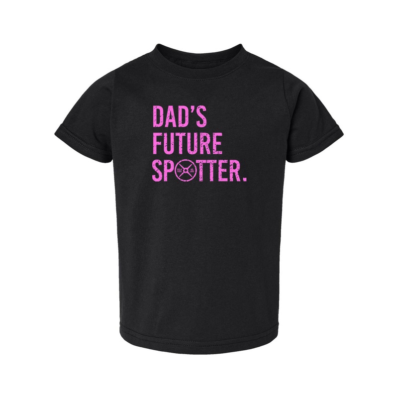 Dad’s Future Spotter Toddler Tee (With Pink Text)