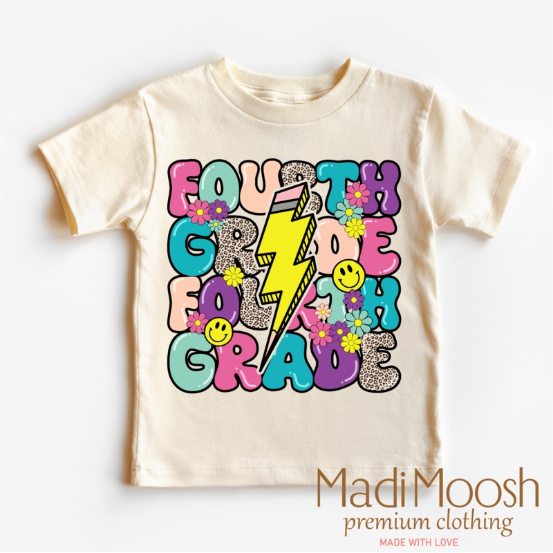 Fourth Grade Lightning Bolt Back To School Shirt – School Shirt