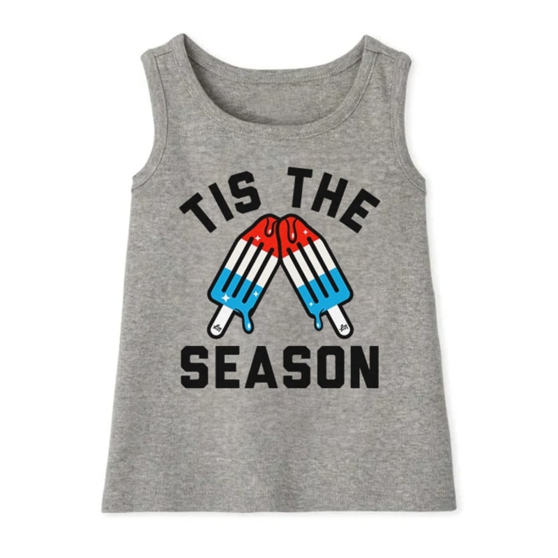 Tis The Season Tank|2T|3T|4T|5T|6T|7T|Heather Grey