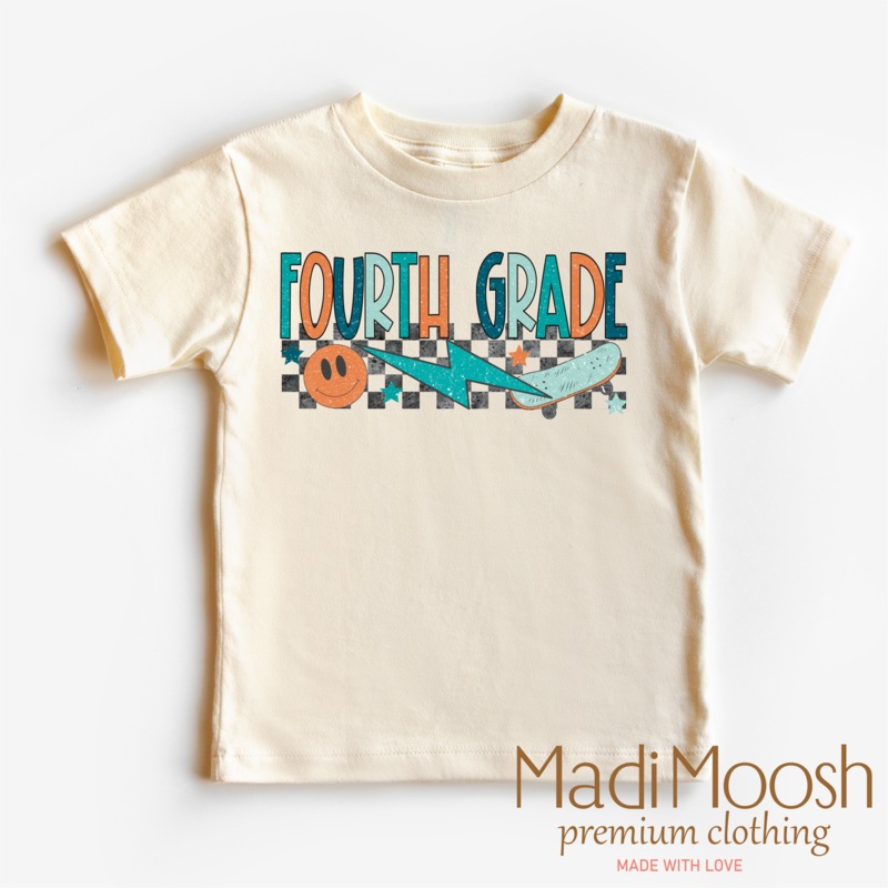 4th Grade Skateboard Back To School Shirt – School Shirt