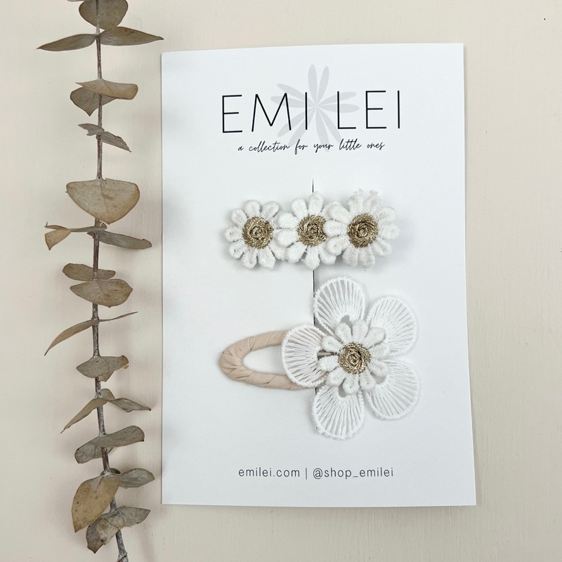 Daisy Barrette Hair Clips|Daisy Duo