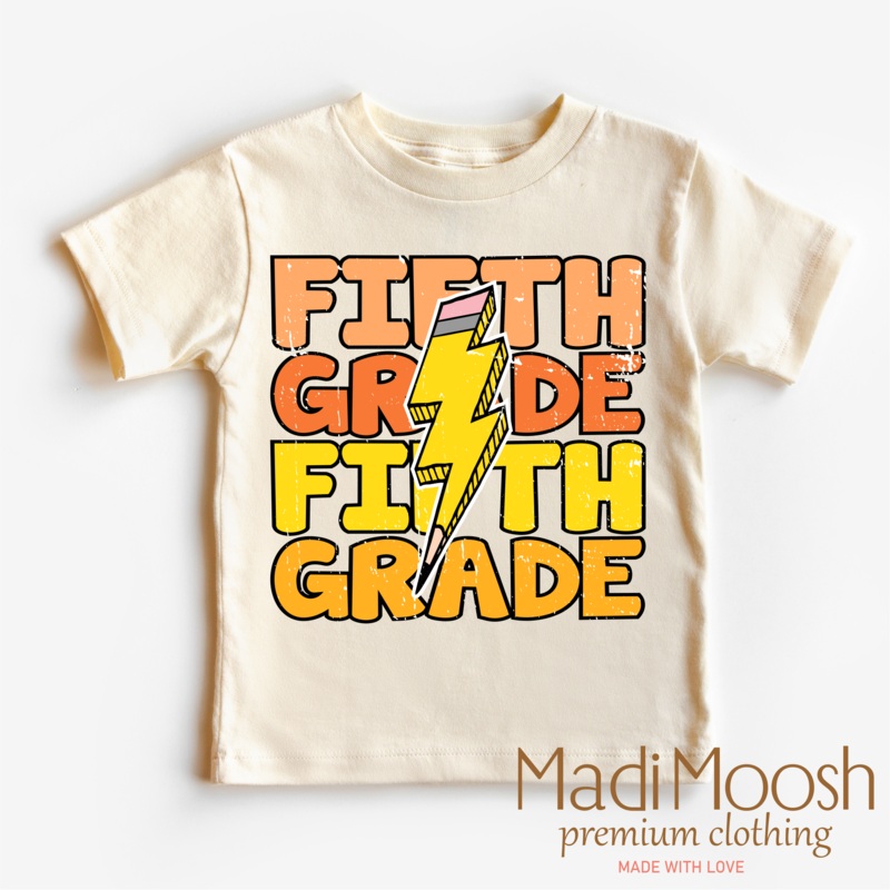 Fifth Grade Lightning Bolt Shirt – School Shirt