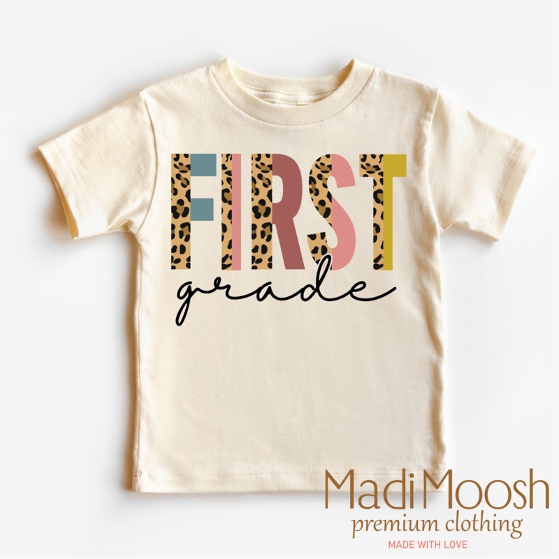 First Grade Leopard Shirt – Back To School
