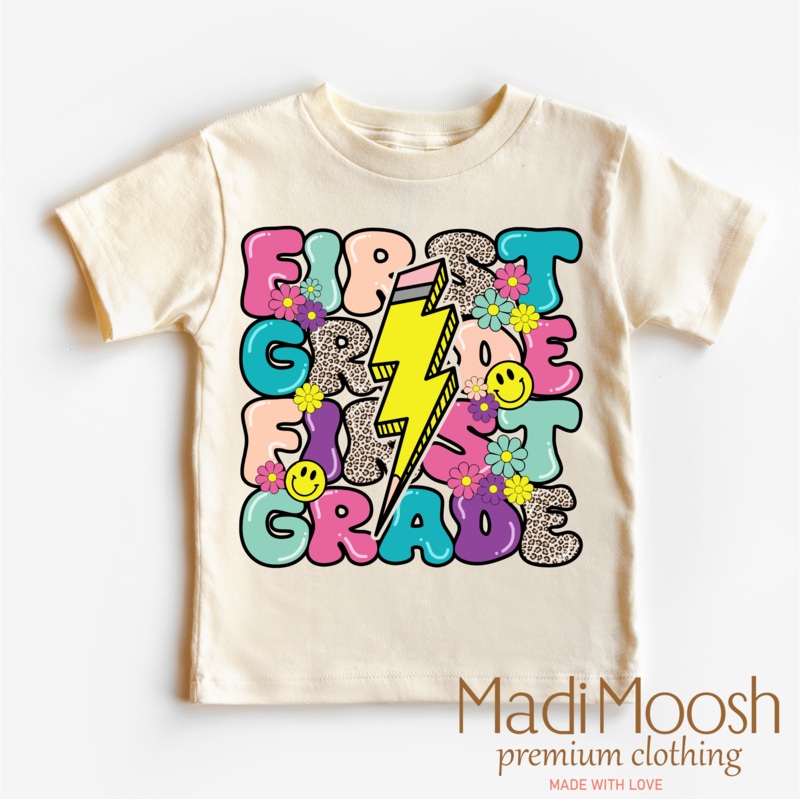 First Grade Lightning Bolt Back To School Shirt – School Shirt