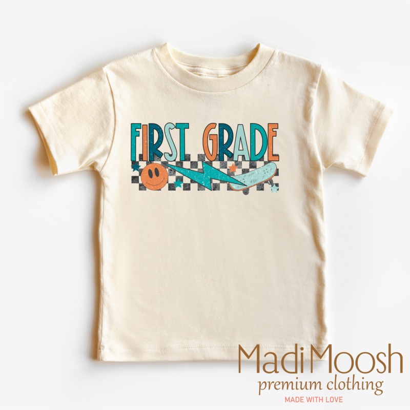 First Grade Skateboard Back To School Shirt – School Shirt