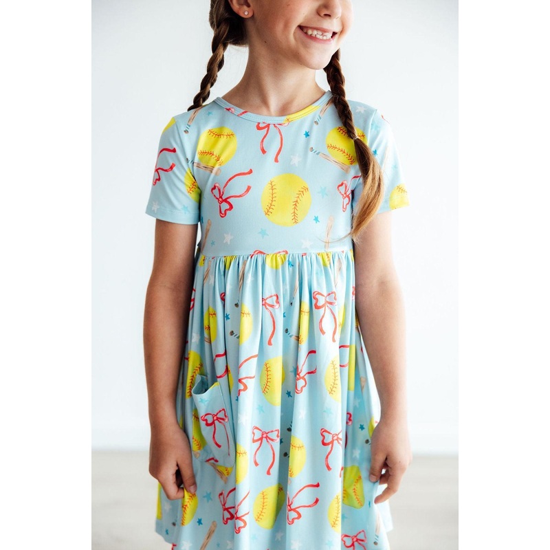 Softball Sweetie S/S Pocket Twirl Dress