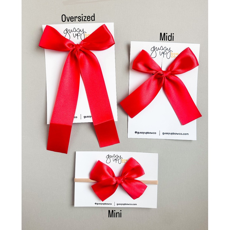 Yellow Satin Ribbon Ballerina Bow | Back to School 24 Collection