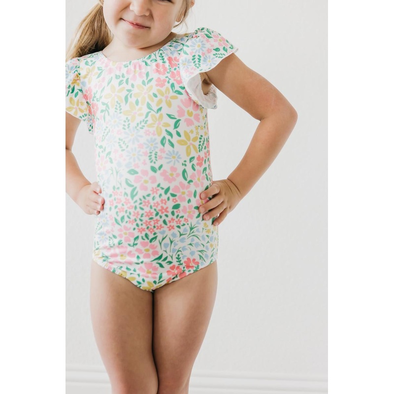Daffodils S/S Flutter Sleeve Leotard
