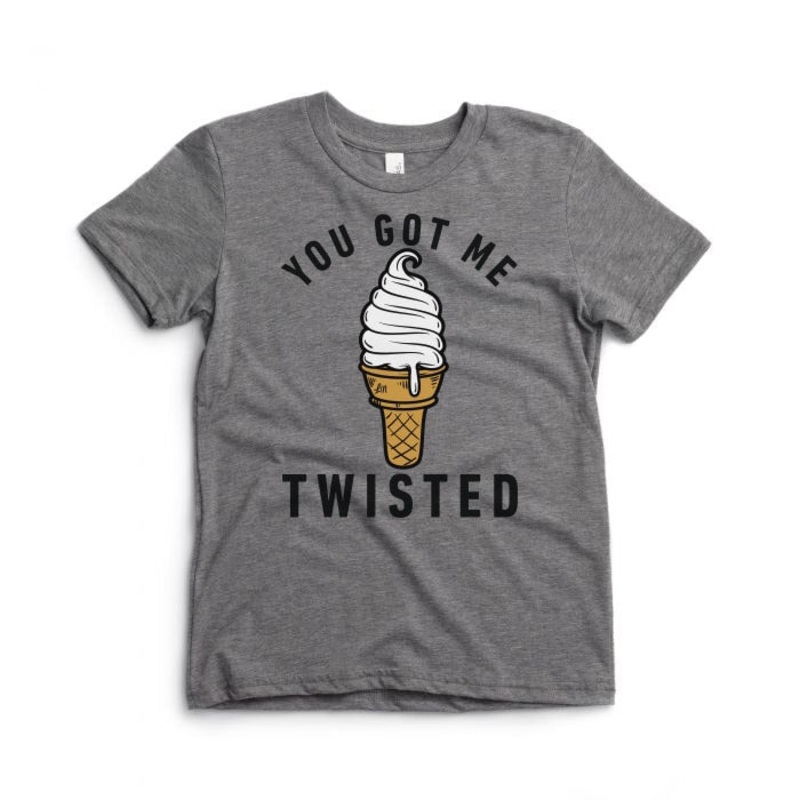You Got Me Twisted Tee|18-24 months|2T|3T|4T|5T|Youth Small (6/8)|Heather Grey