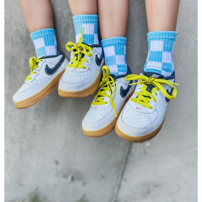 Arctic Blue Checker|Infant 0-3 Toddler Shoe Size|Extra Small 3-6 Toddler Shoe Size|Small 7-10 Toddler Shoe Size|Medium 10-13 Toddler Shoe Size|Large 1-7 Kids Shoe Size/Womens 4-8/Mens 4-6 Shoe Size