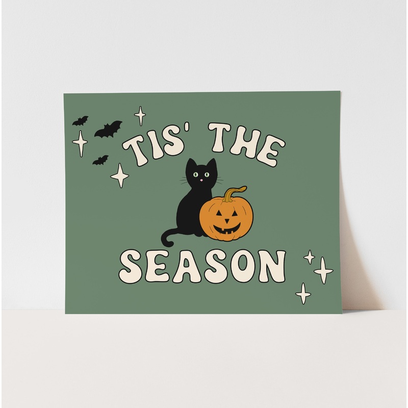{Green} Halloween Tis’ The Season Art Print