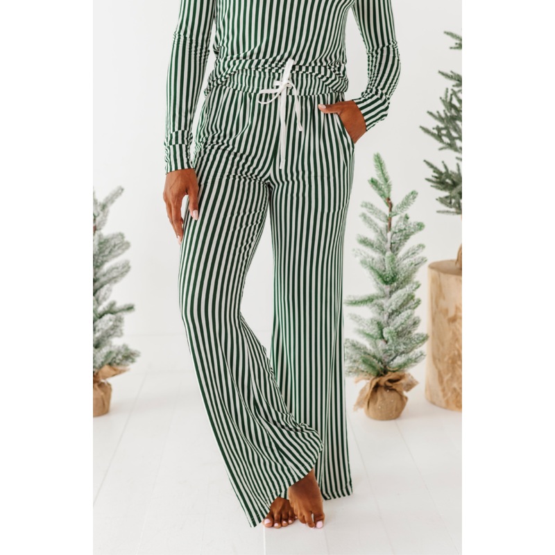 Green Stripes | Womens PJ PANTS