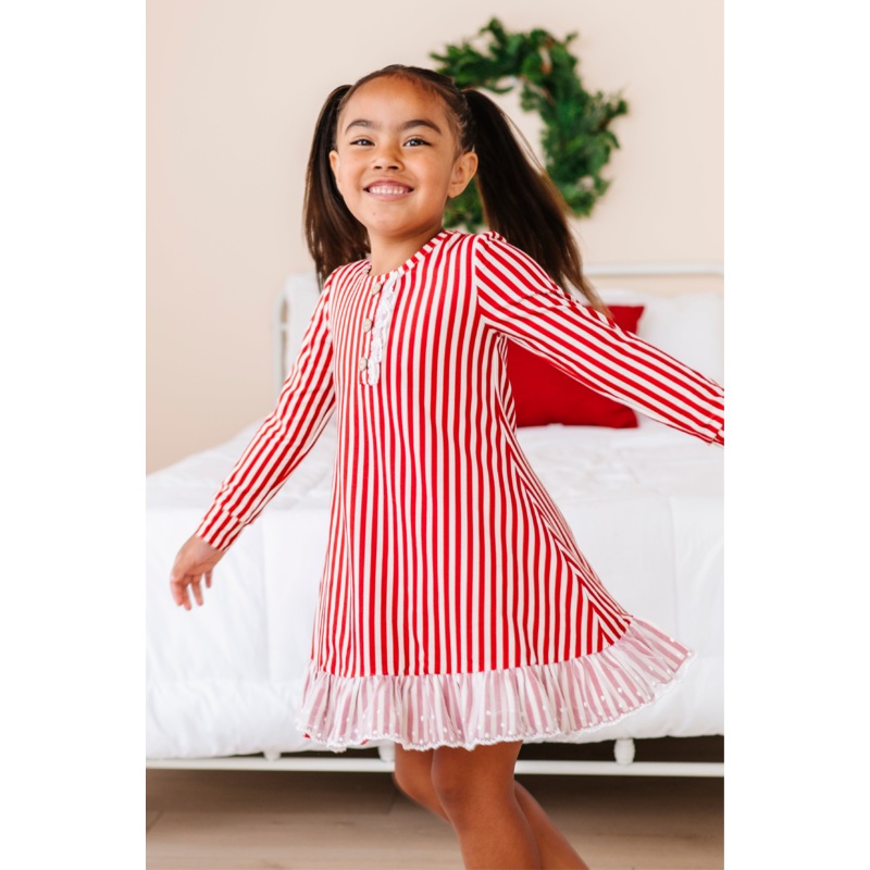Red Stripes | NIGHTGOWN|2T (*SHIPS NOV 5-25th)|3T (*SHIPS NOV 5-25th)|4T (*SHIPS NOV 5-25th)|5T (*SHIPS NOV 5-25th)|6T (*SHIPS NOV 5-25th)|7 year (*SHIPS NOV 5-25th)|8 year (*SHIPS NOV 5-25th)|10 year (*SHIPS NOV 5-25th)|12 year (*SHIPS NOV 5-25th)|14 yea