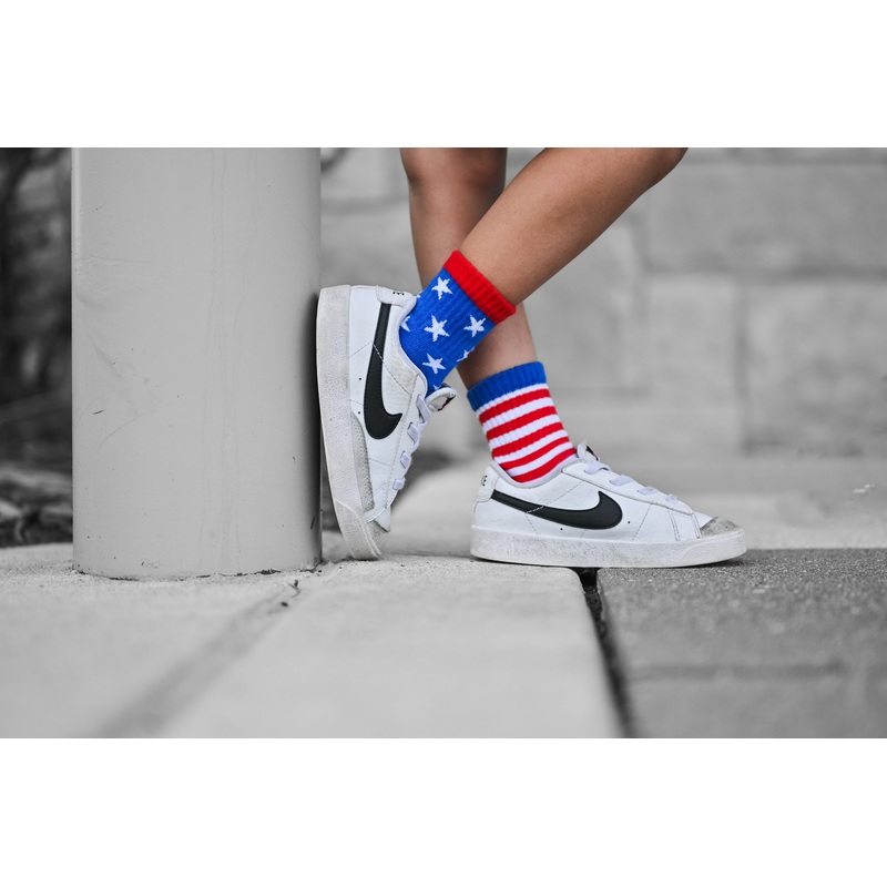 Stars + Stripes|Infant 0-3 Toddler Shoe Size|Extra Small 3-6 Toddler Shoe Size|Small 7-10 Toddler Shoe Size|Medium 10-13 Toddler Shoe Size|Large 1-7 Kids Shoe Size/Womens 4-8/Mens 4-6 Shoe Size
