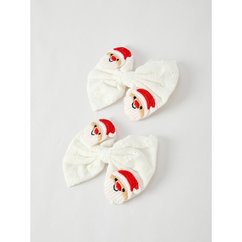 Winter Christmas Santa Hair Clips 2 Pack