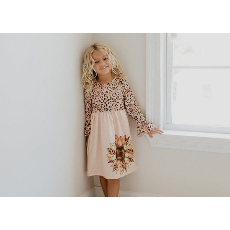 Claire Sunflower Lep Dress|3/4|5/6|7/8|10/12