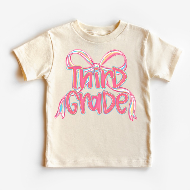 Girls 3rd Grade Bow Back To School Shirt – First Day Of School Tee