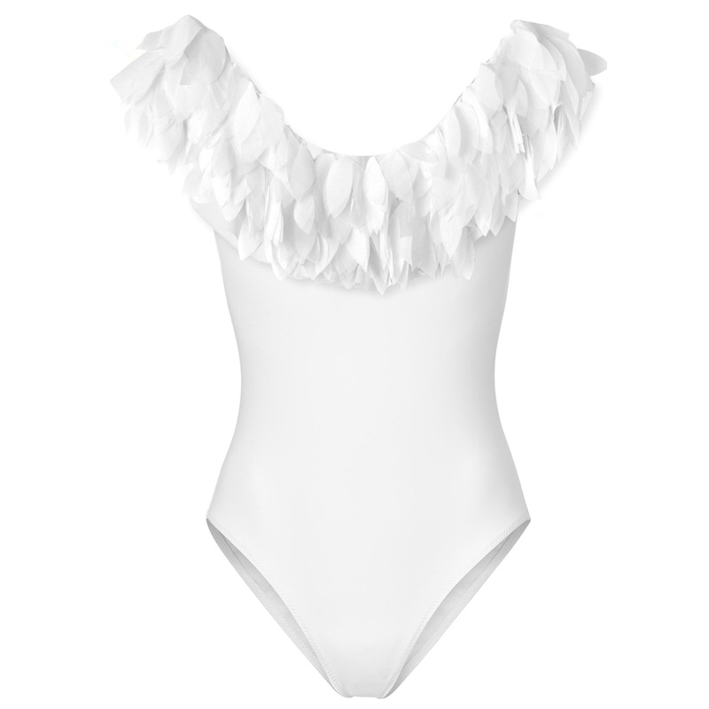 Womens White Petal Swimsuit|Small|Medium|Large