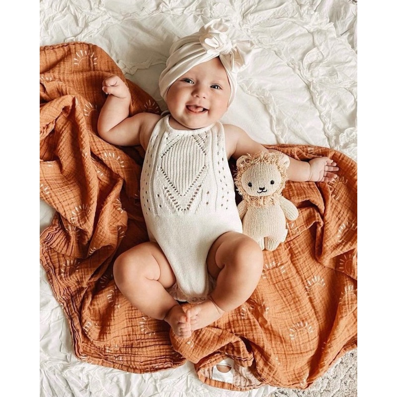 Drake Crochet Halter Romper – Gardenia