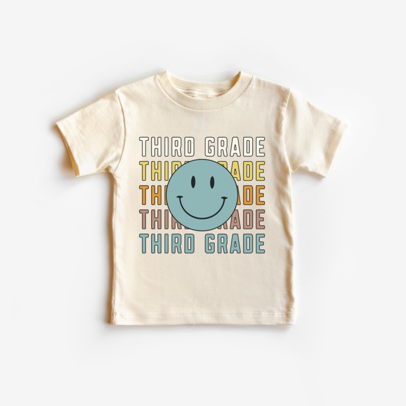 Third Grade|Youth Small|Youth Medium|Youth Large|Ice Blue|Natural|Heather Gold|Peach