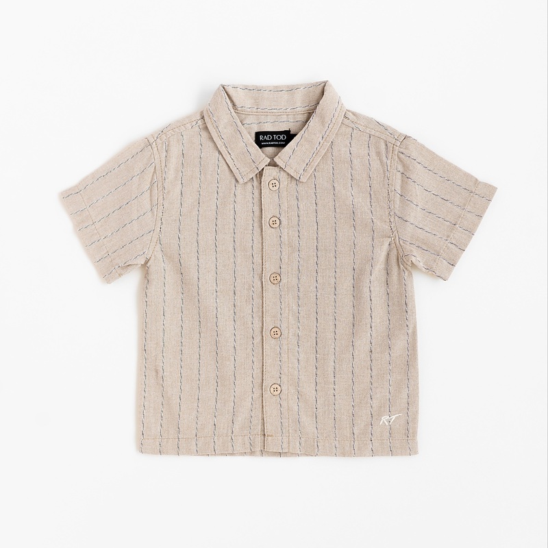 COASTAL BUTTON UP – TAN|6-12 months|12-18 months|18-24 months|2T|3T|4T|5T|6 Years