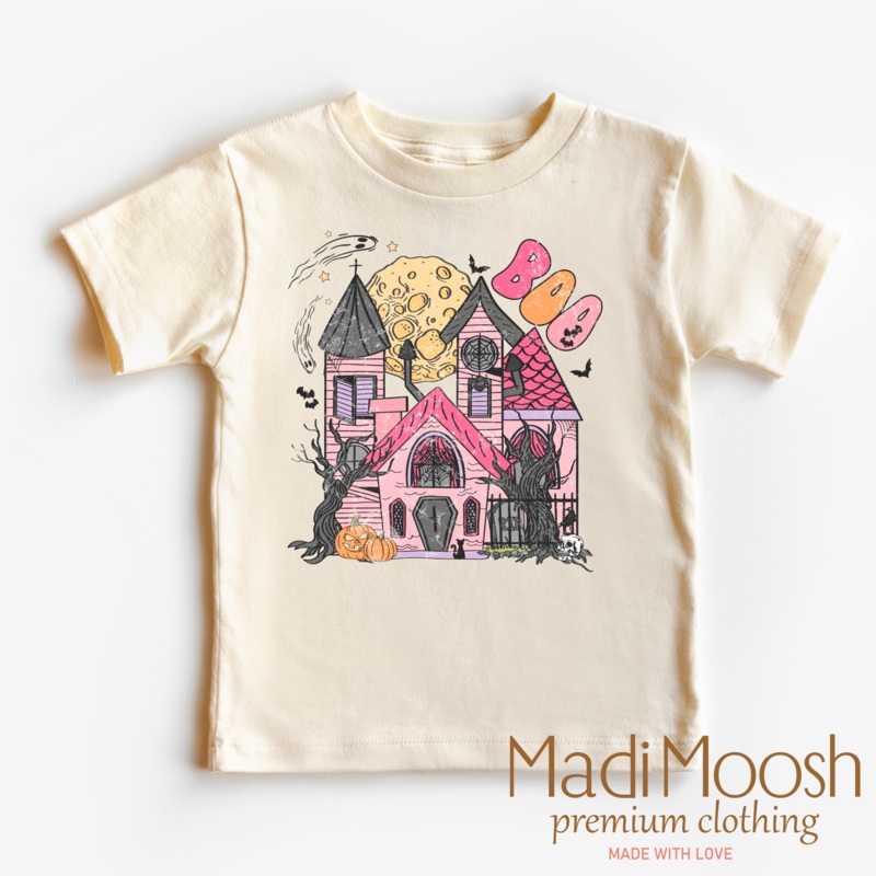 Pink Haunted House Boo Shirt – Halloween Shirt