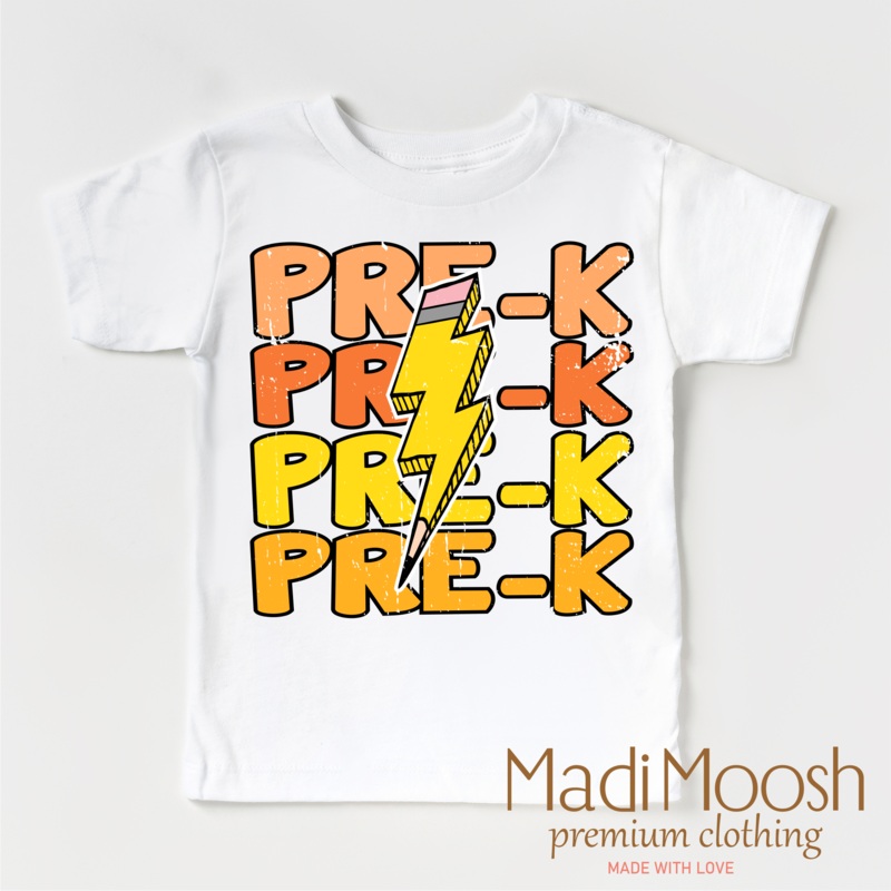 Pre-K Lightning Bolt Shirt – School Shirt