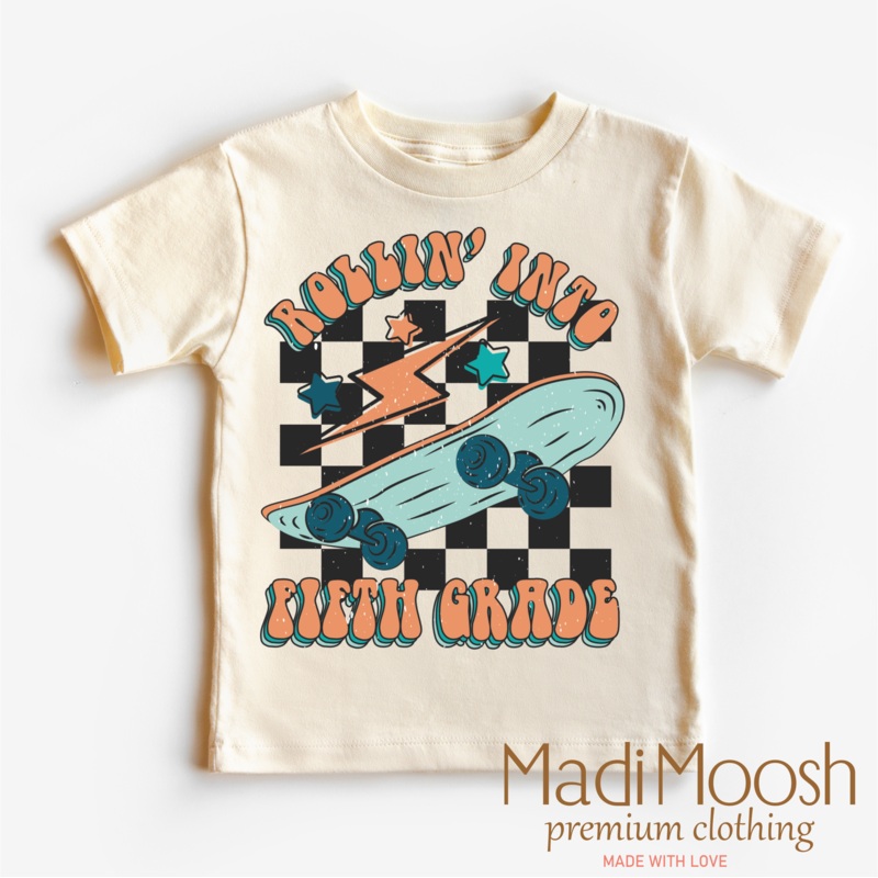 Rollin’ Into 5th Back To School Shirt – School Shirt