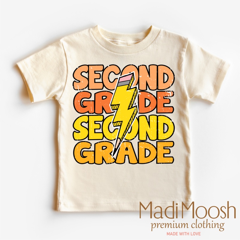Second Grade Lightning Bolt Shirt – School Shirt