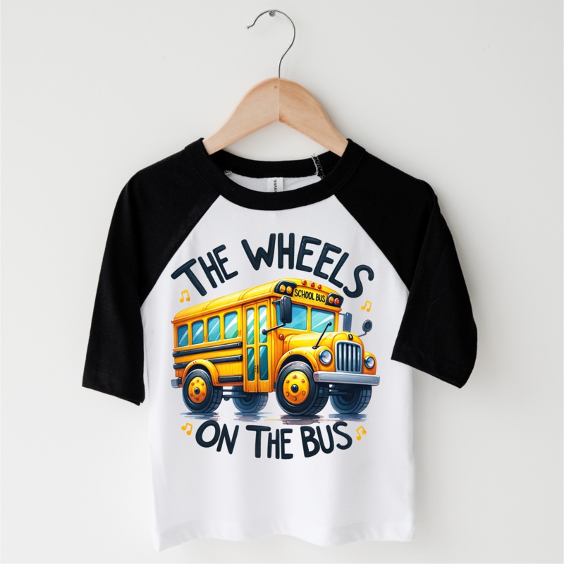 The Wheels On The Bus School Shirt – Kids School Tee