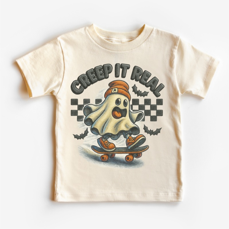 Creep It Real Skateboard Ghost Halloween Shirt – Halloween Tee