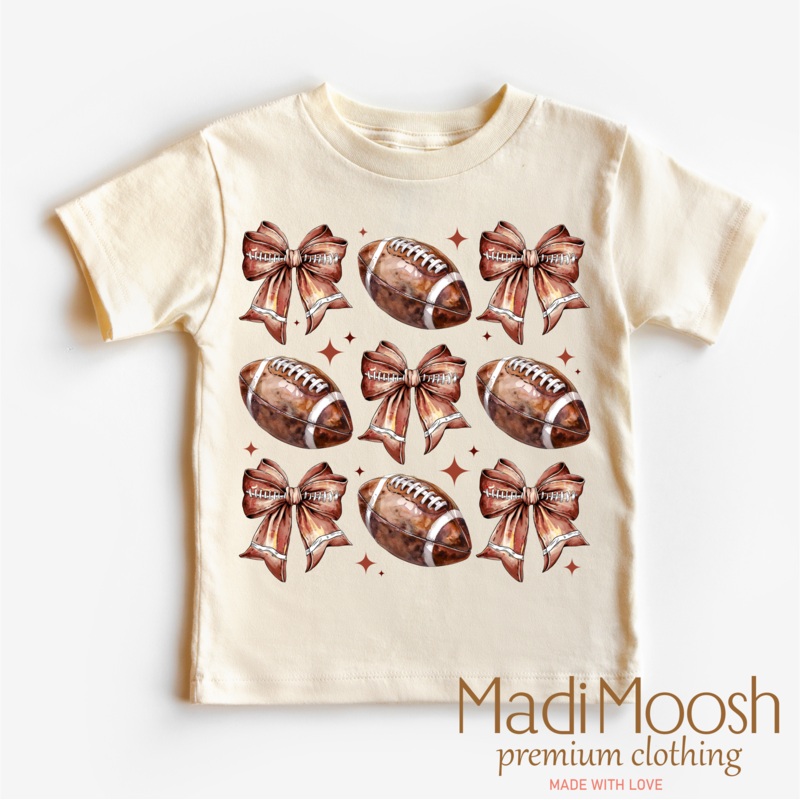 Football And Bows Coquette Shirt – Football Tee