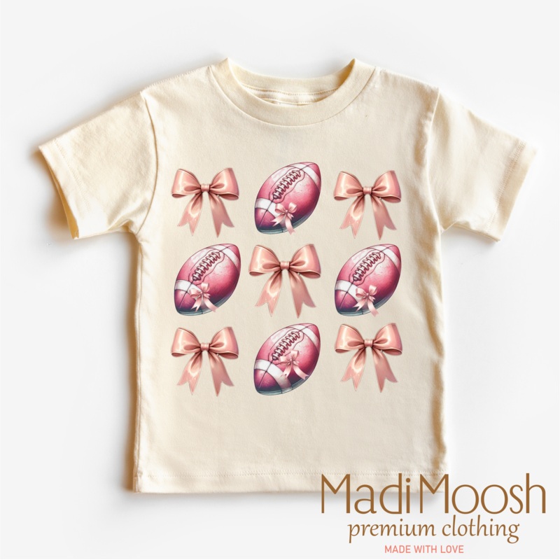 Football And Bows Shirt – Football Tee