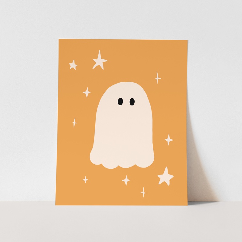 {Orange} Ghost Art Print|5×7″|8×10″|11×14″