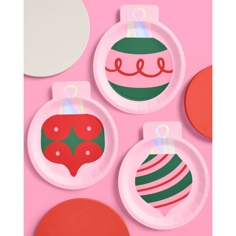 Ornament Plates – 24 paper plates