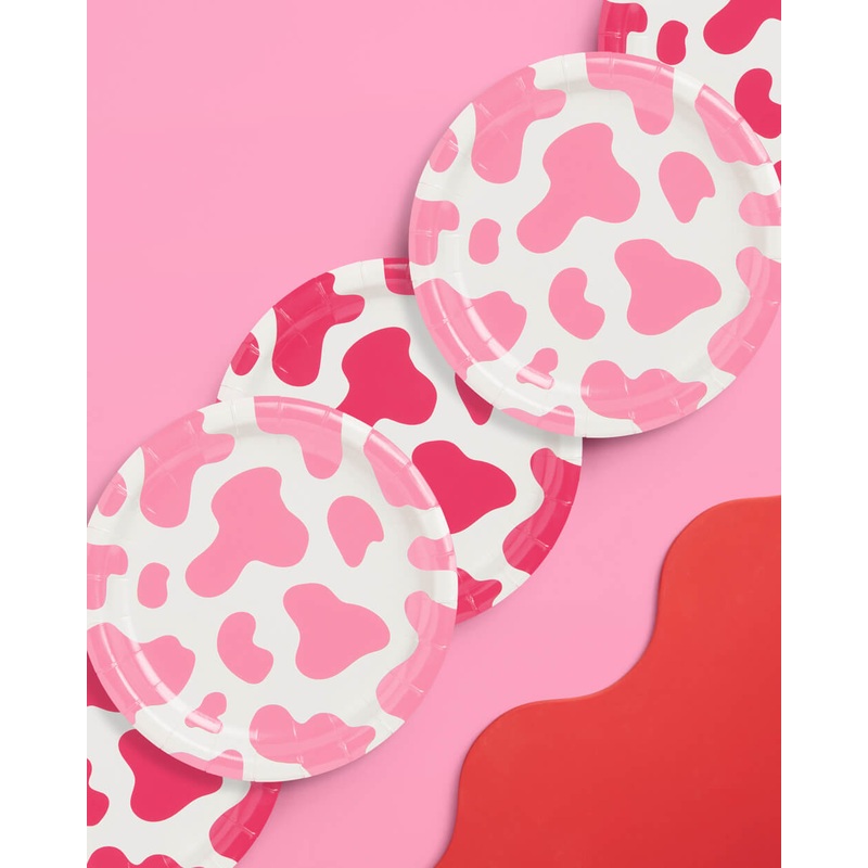 Pink Hoedown Plates – 24 paper plates