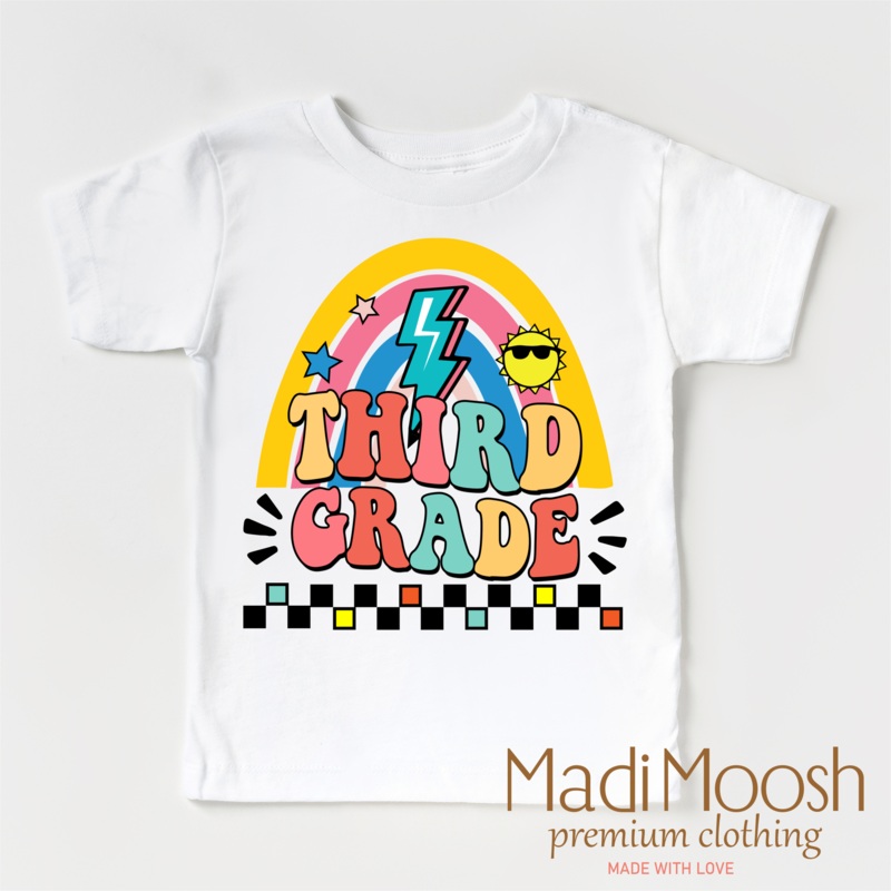 Third Grade Rainbow School Shirt – School Shirt