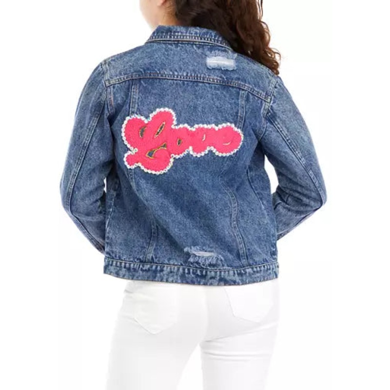 Tweenstyle by Stoopher – Denim Jacket with Love Appliqu