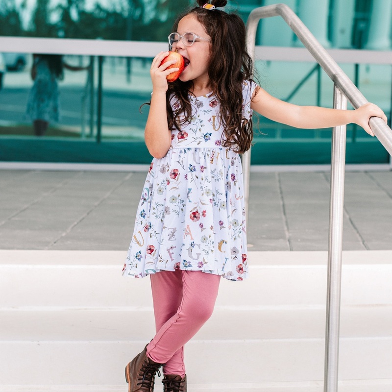 Floral ABC’s Cap Sleeve Empire Tunic Set