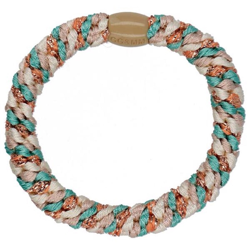 Bow’s by Str Braided Hairties Multi Mint Beige Glitter