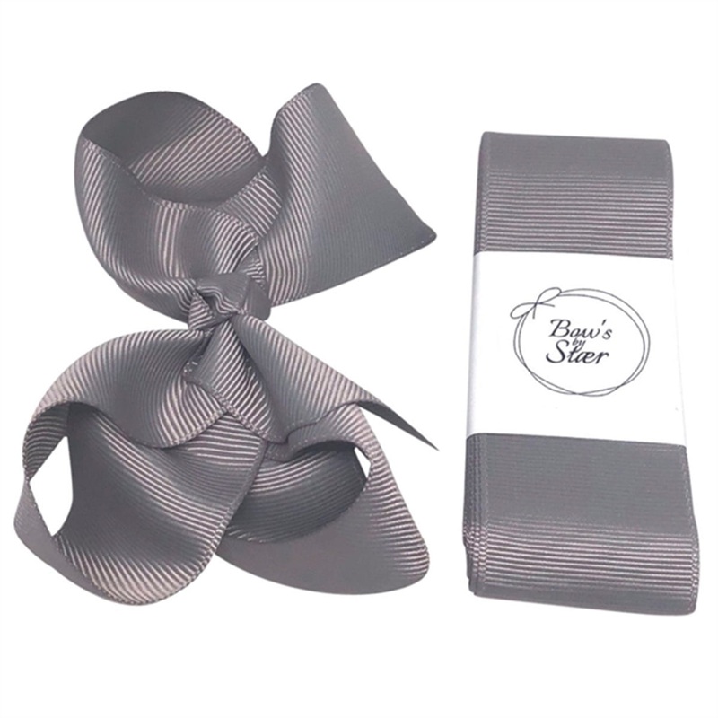 Bow’s by Str Christening Ribbon w. Bow Grey