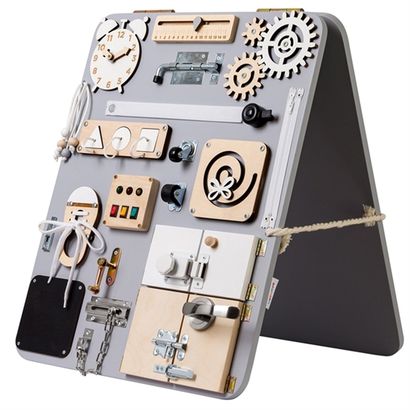 Woobiboo Woobiboard PLUS Busy Board Grey\/Natural