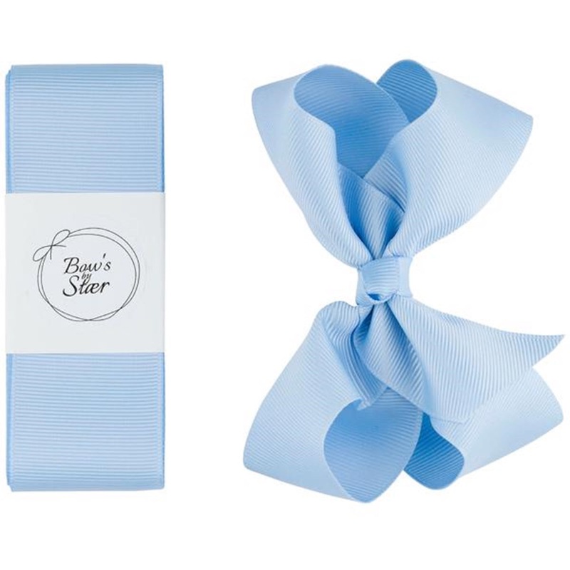 Bow’s by Str Christening Ribbon w. Bow Satin Light Blue