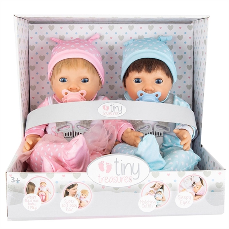 Tiny Treasures Twin Doll Set In Brother \u0026 Sister Outfit