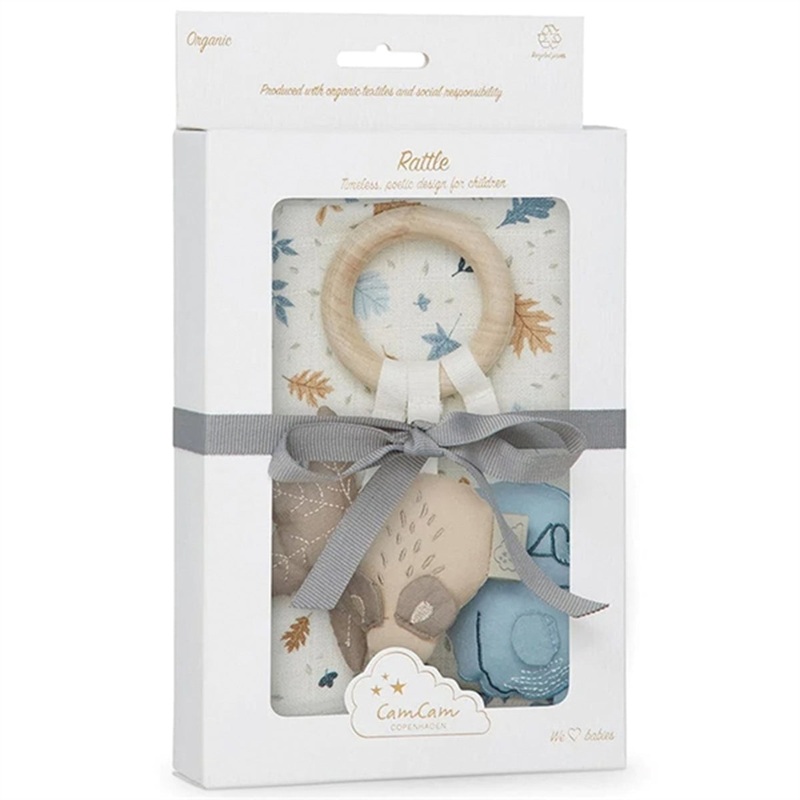 Cam Cam Copenhagen Giftbox – Muslin Cloth and Activity Ring Forest