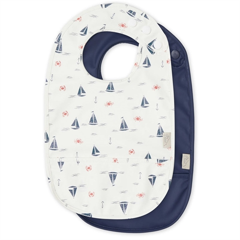 Cam Cam Copenhagen Bibs 2-pack Sailboats \/ Navy