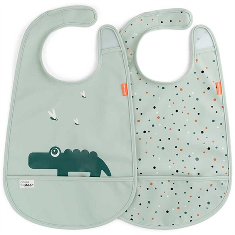 Done by Deer Hagesmk W\/Velcro 2-pack Croco Green