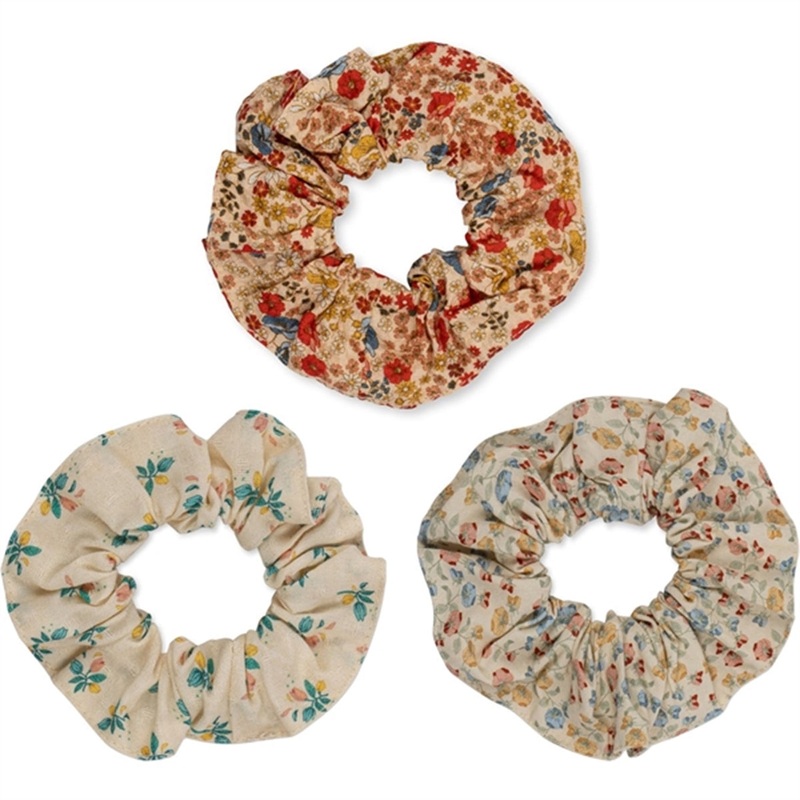 Konges Sljd Scrunchie 3-pack Small Viletta\/Espalier\/Fleur Color