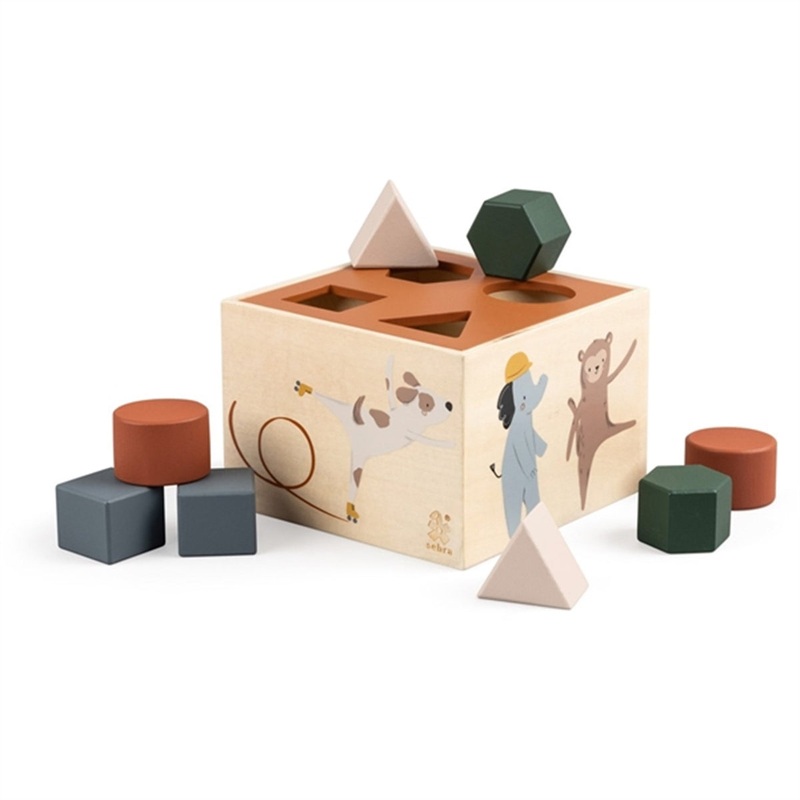 Sebra Wooden Shape Sorter Toes\/Builders Multi