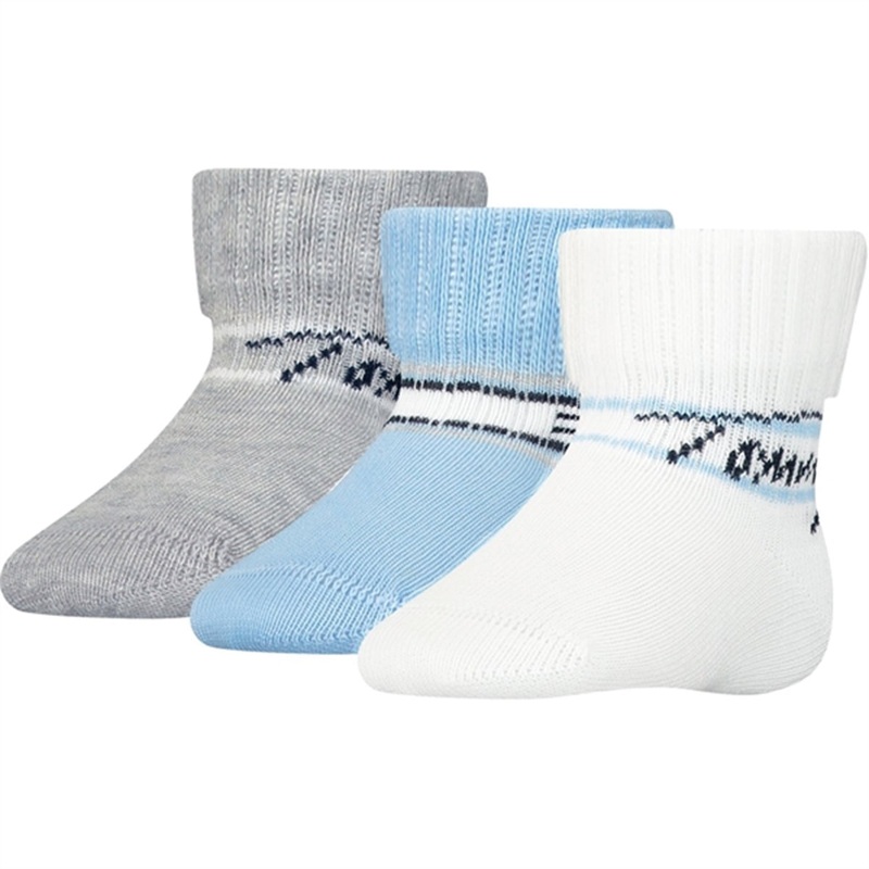 Tommy Hilfiger Baby Newborn Strmper 3-Pak Giftbox Blue Combo